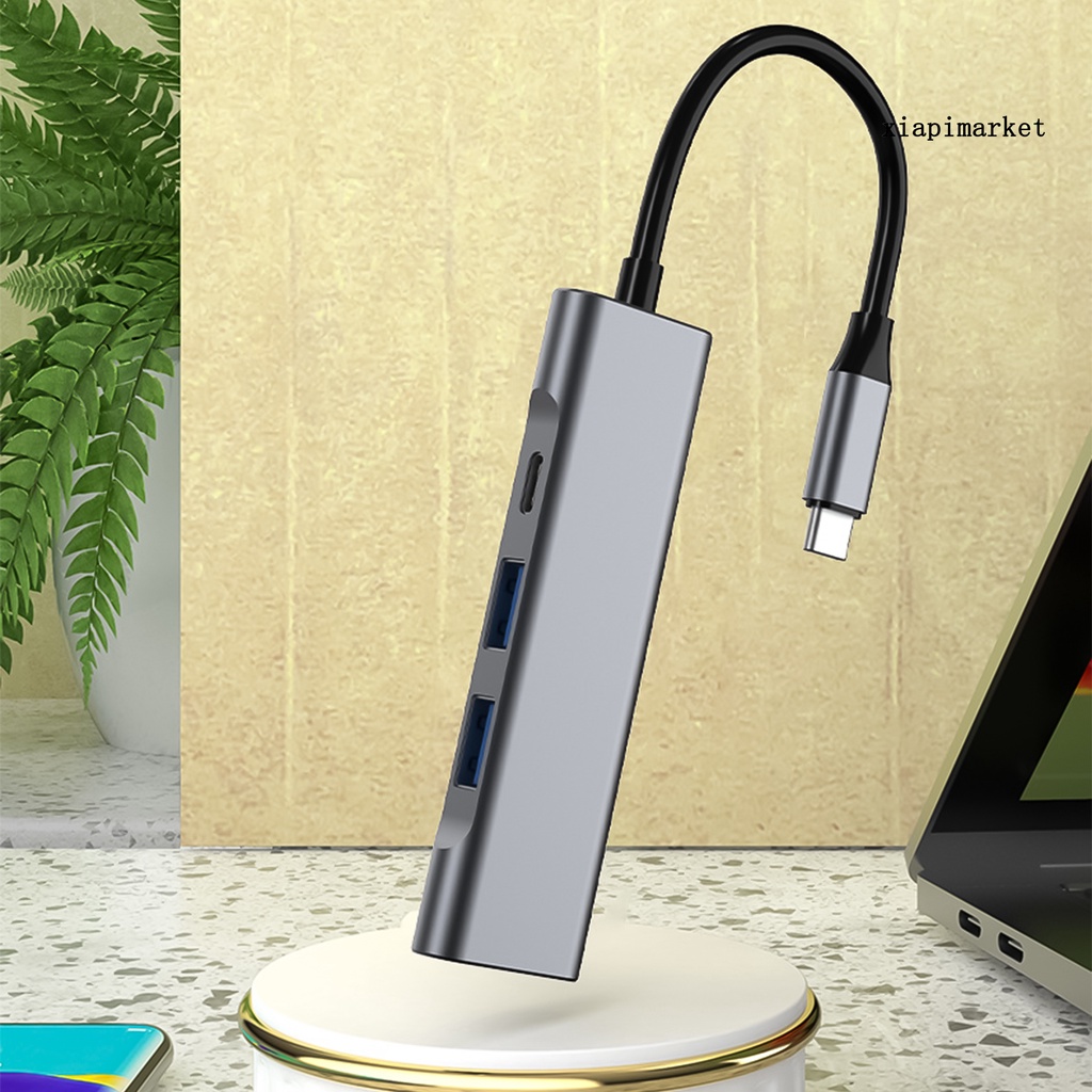LOP_Cable Hub Anti-interference Stable Output 4 in 1 Type-C to HDMI-compatible USB PD Docking Stand for Computer