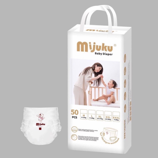 [Mã 11FMCGSALE1 giảm 40K đơn 250K] TÃ QUẦN CAO CẤP MIJUKU NHẬT BẢN 100M/100L/100XL/100XXL/100XXXL