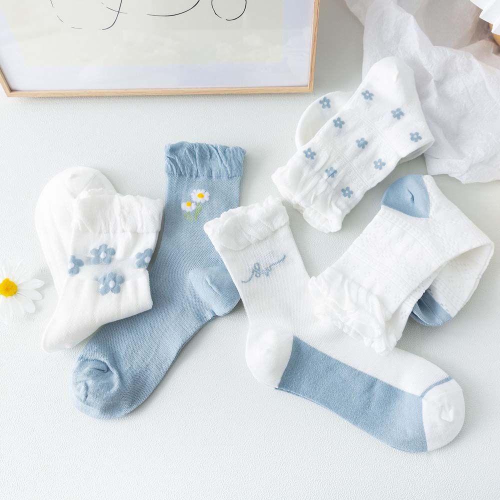 FORBETTER Tất Cotton Trong Suốt Thoáng Khí Phong Cách Hàn Quốc Cho Nữ