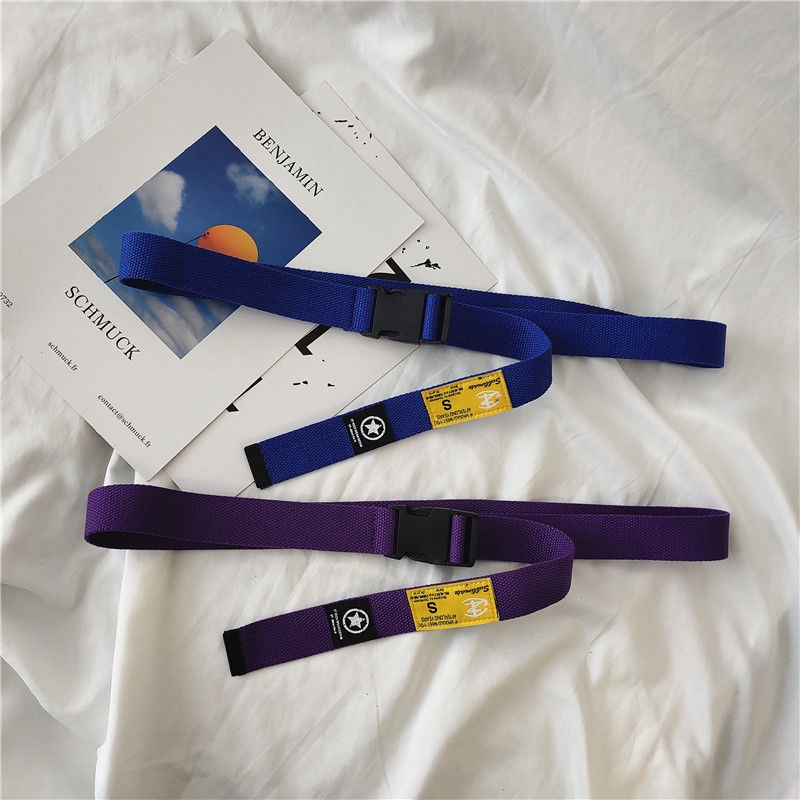 Thắt Lưng Vải Canvas Khóa Nhựa Thời Trang Hàn Quốc 22559