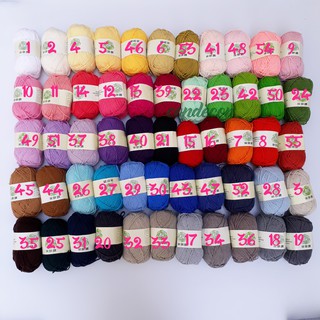 Len sợi đan móc bông sữa cotton 50g/cuộn