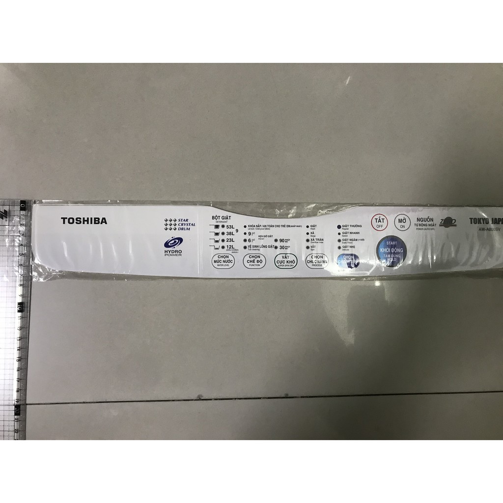 Tem bảng điều khiển máy giặt Toshiba - miếng dán bảng điều khiển máy giặt Toshiba
