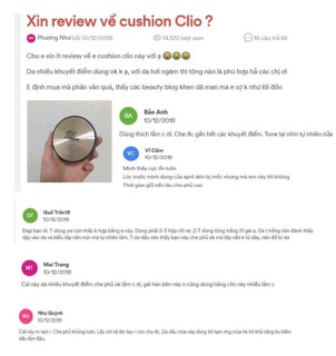 CUSHION KILL COVER CLIO PHẤN NƯỚC
