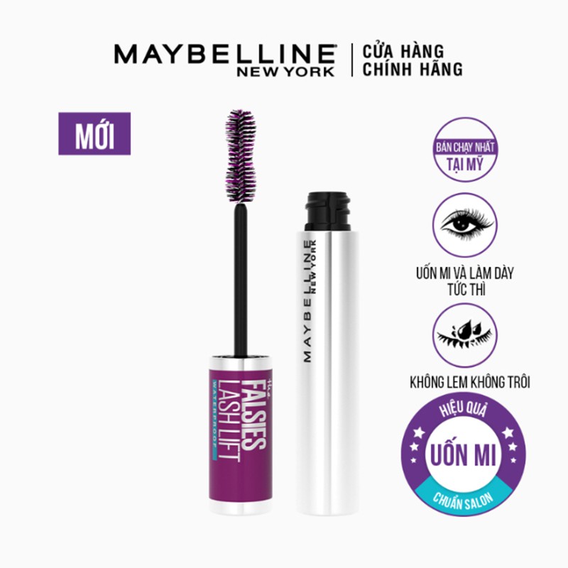 Mascara Uốn Mi, Nâng Mi và Làm Dày Mi Maybelline New York Falsies Lash Lift 8.6ml