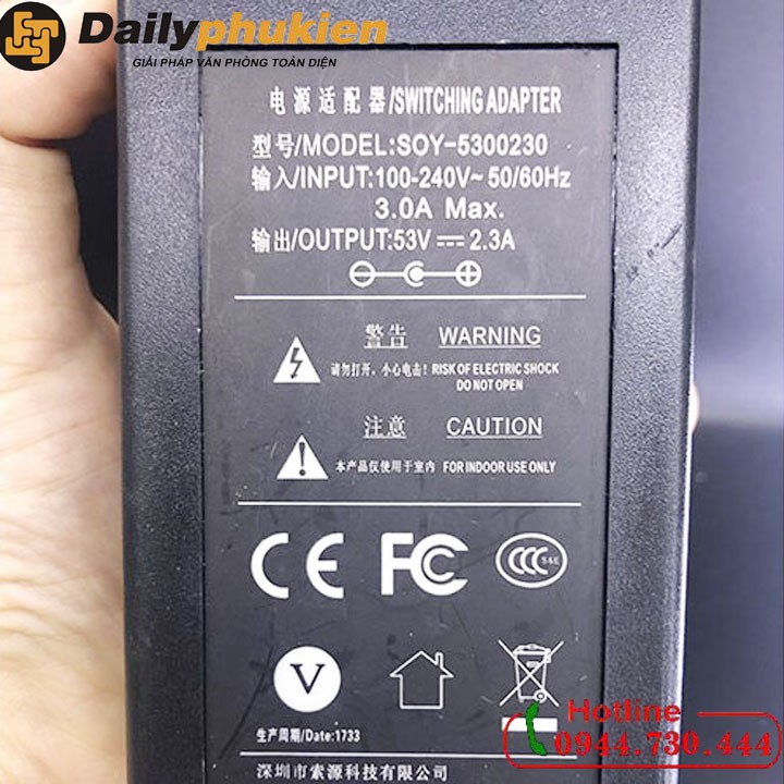 Adapter nguồn Switch POE 53v 2.3a dailyphukien