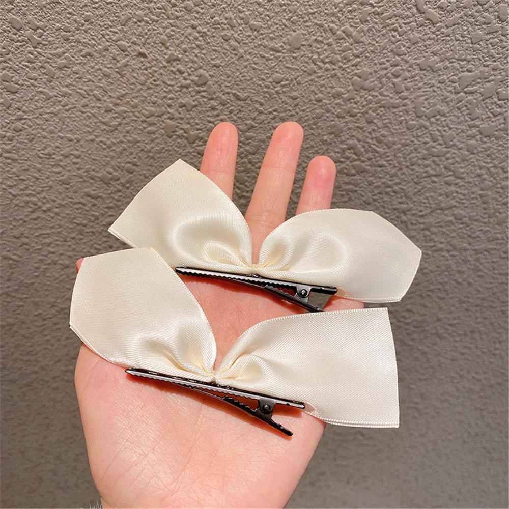 NIUYOU Set 2 Kẹp Tóc Nơ Ruy Băng Dễ Thương