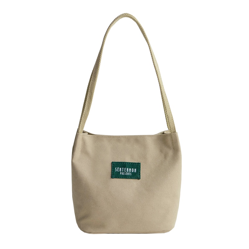 Túi xô IELGY vải canvas phong cách Hàn Quốc đơn giản dành cho nữ