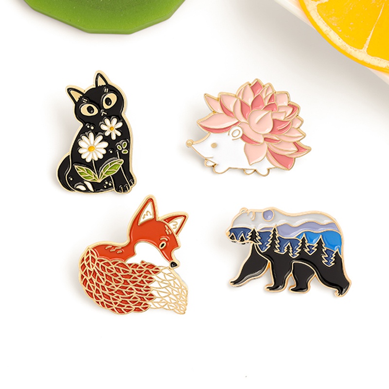 Ghim Cài Áo Hình Động Vật Hoạt Hình Dễ Thương