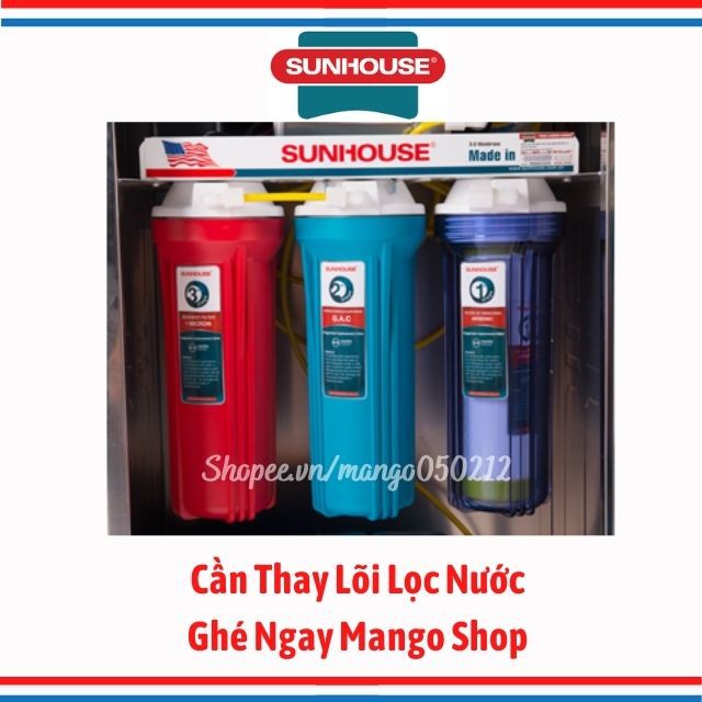 Bộ Lõi Lọc Sunhouse Số 1,2,3 (PP5M - GAC - PP1M) Dành Cho Các Loại Máy Lọc Nước RO