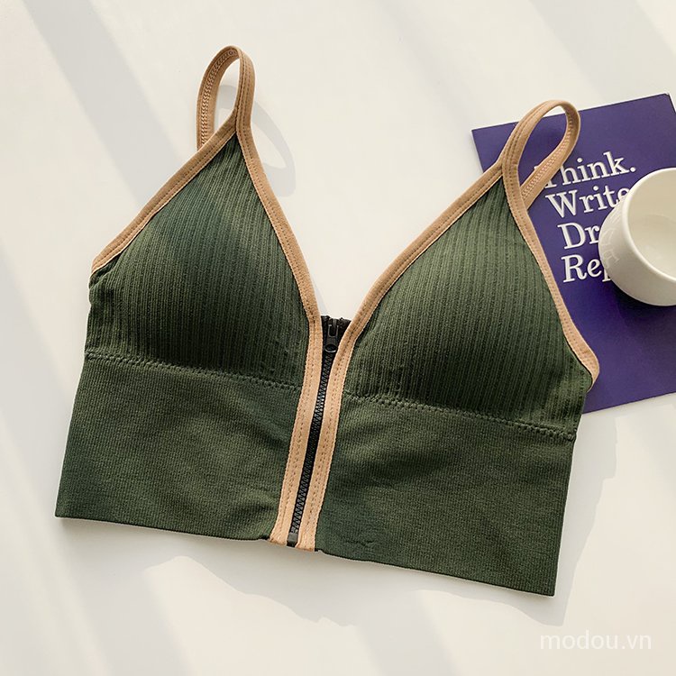 Áo hai dây cổ v khoét sâu thiết kế dáng hở lưng có mút đệm W9Ib cho nữ