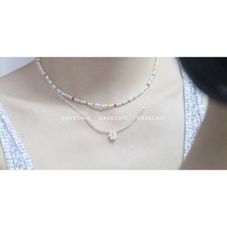 Set vòng cổ cườm daisy
