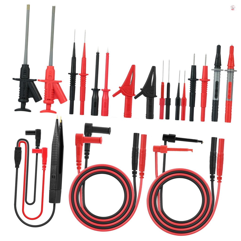 Set 21 Đầu Dò Điện Tử MK30 Có Kẹp Cá Sấu Thay Thế Cho Đồng Hồ Vạn Năng Kỹ Thuật Số DMM
