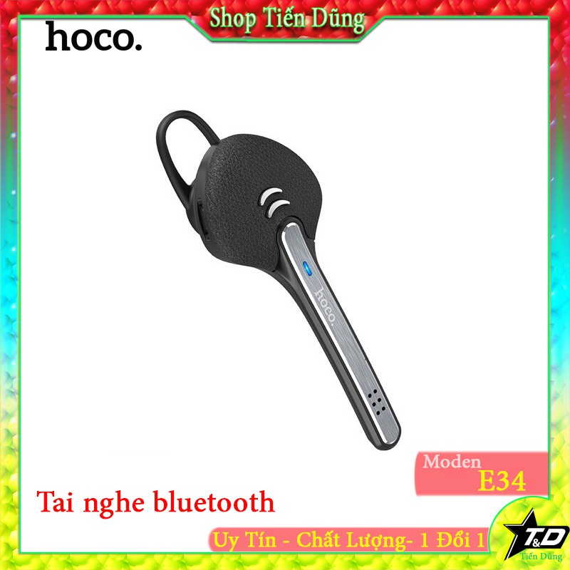TAI NGHE BLUETOOTH HOCO E34 chất liệu kim loại sang trọng âm thanh lớn rõ ràng pin dùng dược lâu