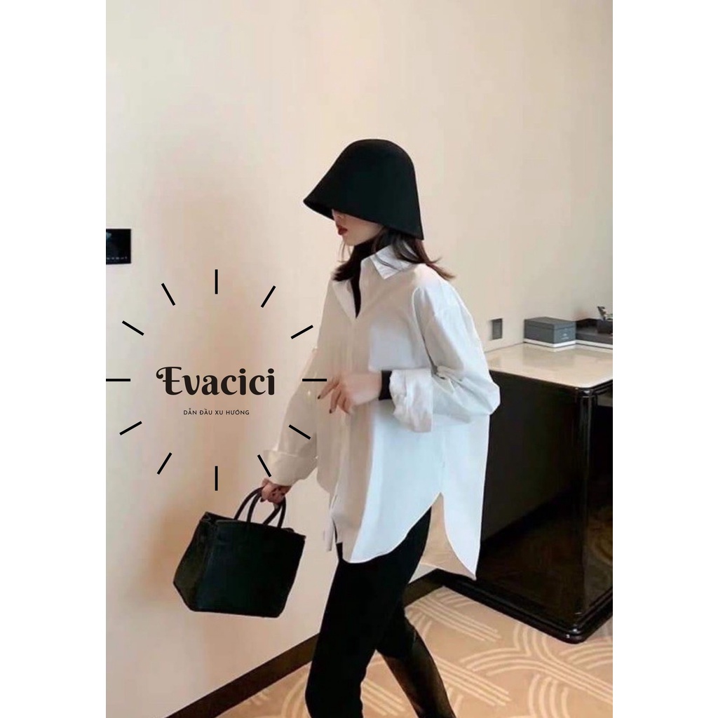 Áo sơ mi dáng RỘNG trơn ulzzang đuôi tôm nhiều màu chất lụa tăm siêu mềm mịn