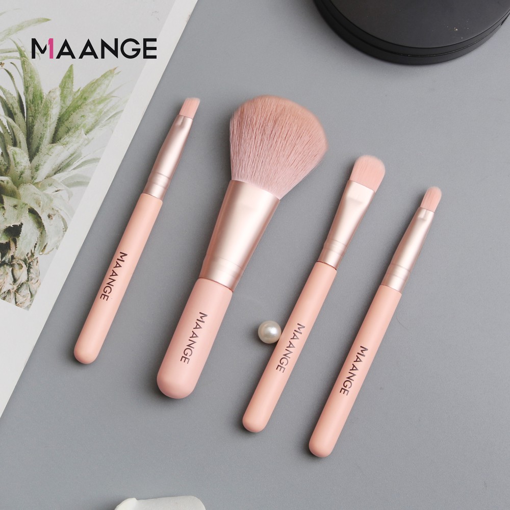  Bộ 4 Cọ Trang điểm MAANGE Mini Kích Nhỏ Gọn Đa Năng