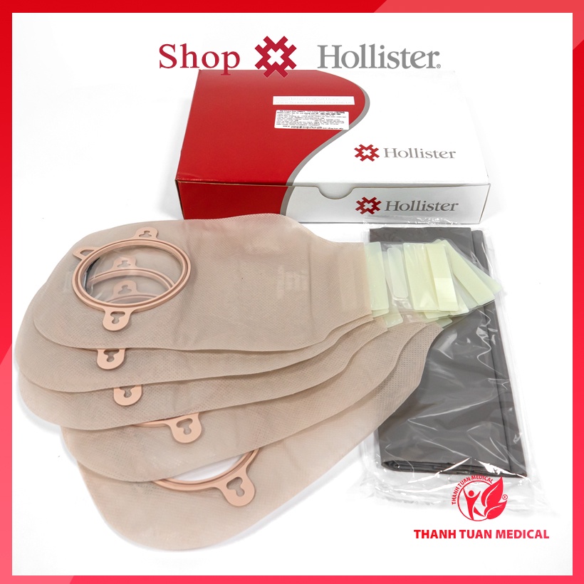 NGUYÊN HỘP 10 túi hậu môn nhân tạo 2 mảnh Hollister túi trong, lọc khí và khóa cuốn mã 18192 / 18193 / 18194 | USA-Mỹ