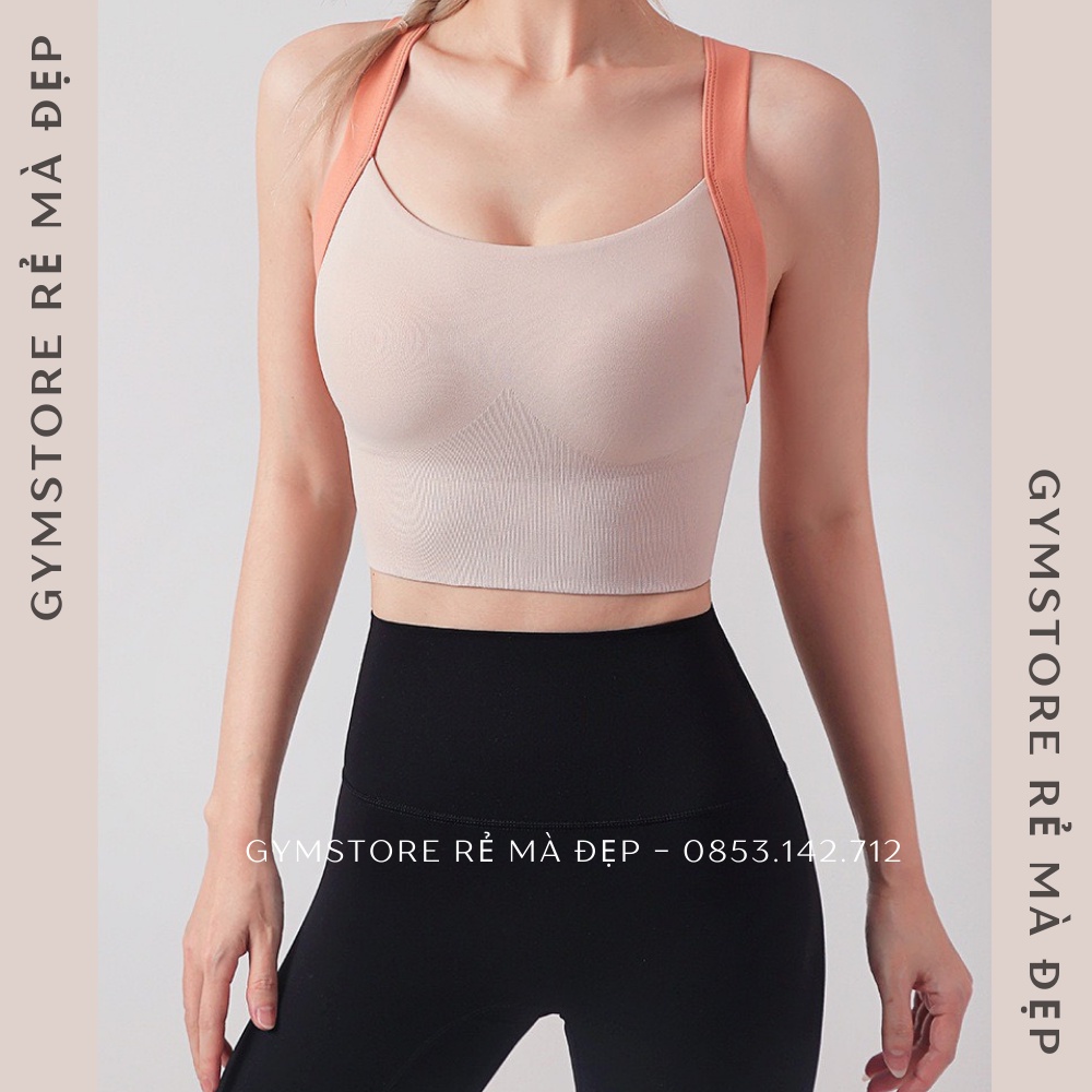 Áo Bra Croptop Thể Thao Nữ Tập Gym Yoga ❤️𝐇𝐀̀𝐍𝐆 𝐗𝐈̣𝐍❤️ Thun Dệt Thoáng Mồ Hôi Co Giãn Tốt 𝐆𝐘𝐌𝐒𝐓𝐎𝐑𝐄 280
