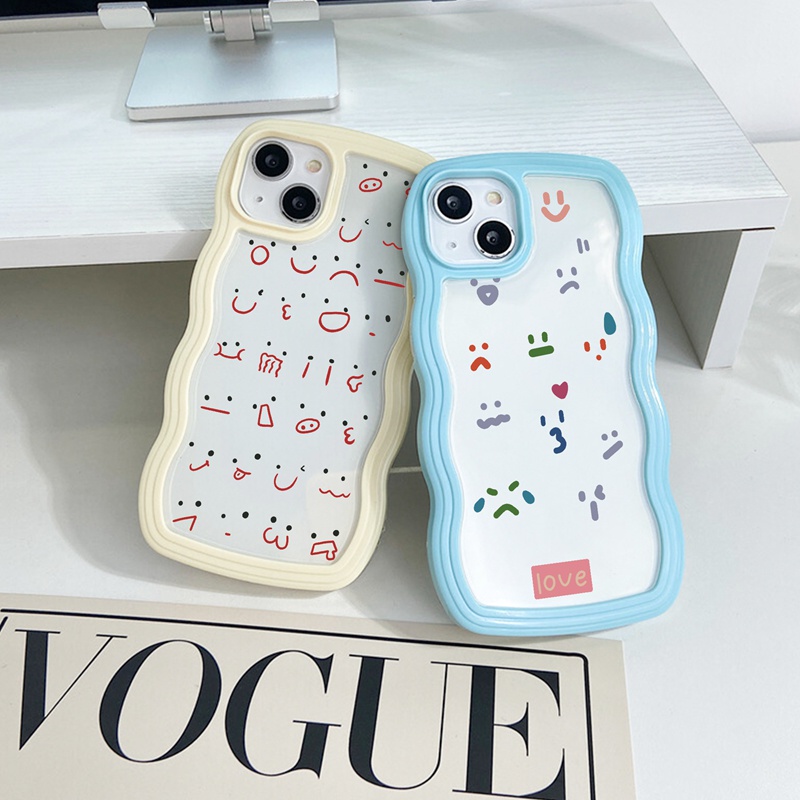 SUNTAIHO Ốp lưng iphone Ốp điện thoại mềm trong suốt họa tiết biểu cảm thích hợp cho iPhone 11 Pro 13 12 Pro Max X XS Max XR 7 8 Plus