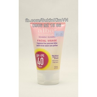 Kem chống nắng/Alba Botanica Very Emollient Facial Sunscreen