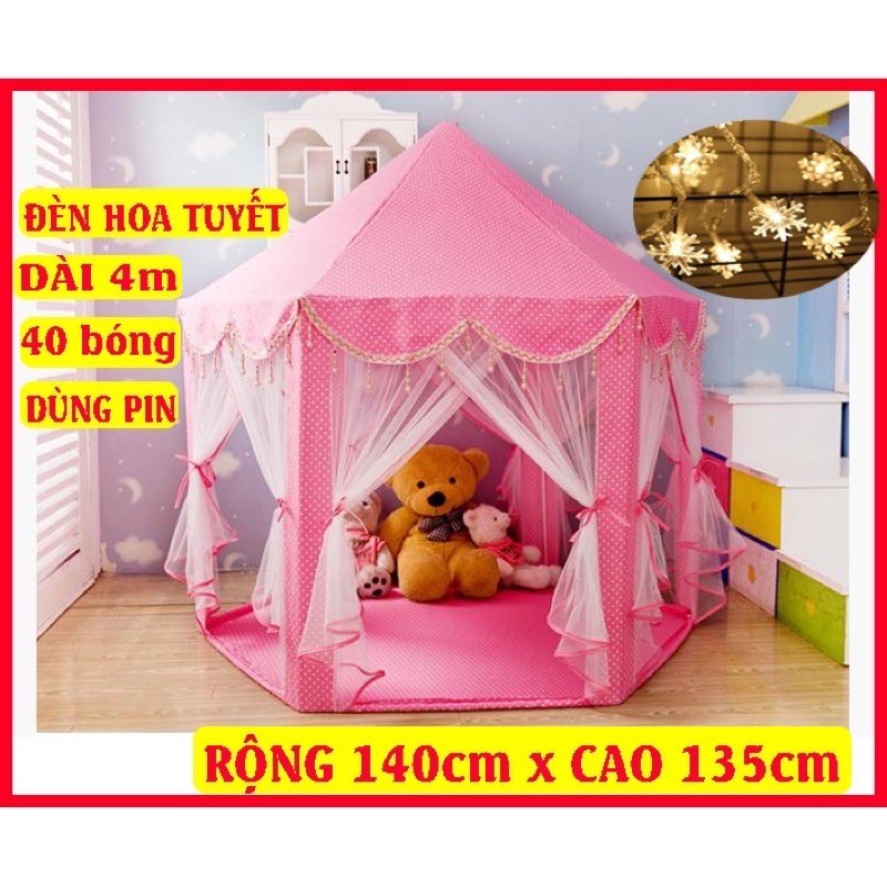 [Loại 1] Lều công chúa hoàng tử cho bé kiểu dáng lục giác
