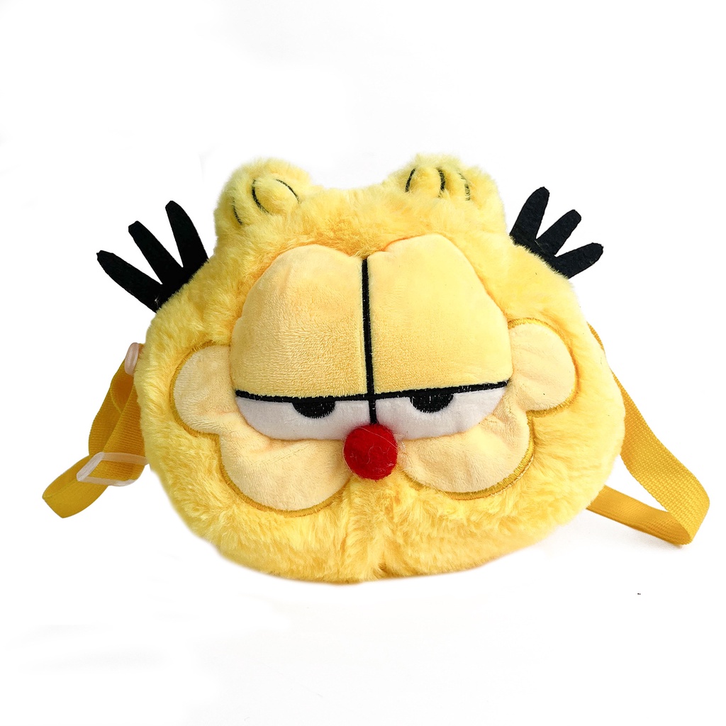 DISNEY Túi Đeo Vai Vải canvas Hình Mèo Garfield Dễ Thương Phong Cách Nhật Bản Cho Nữ