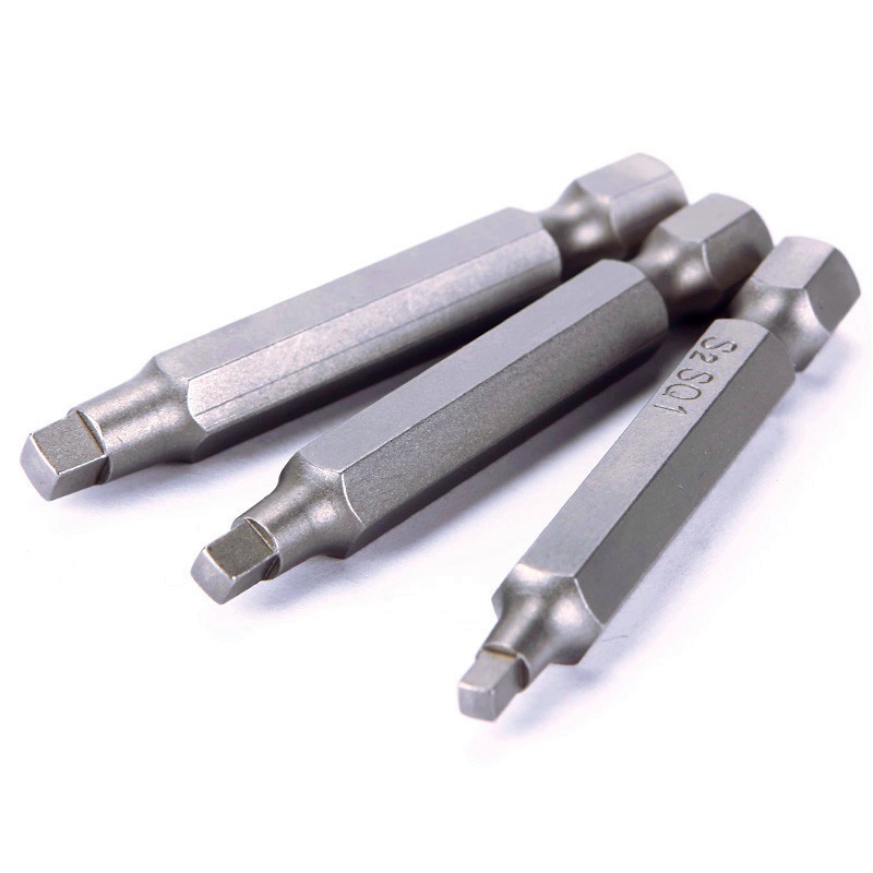 Bộ 3 Đầu Tua Vít Nam Châm Dạng Vuông 50Mm 1 / 4 Inch