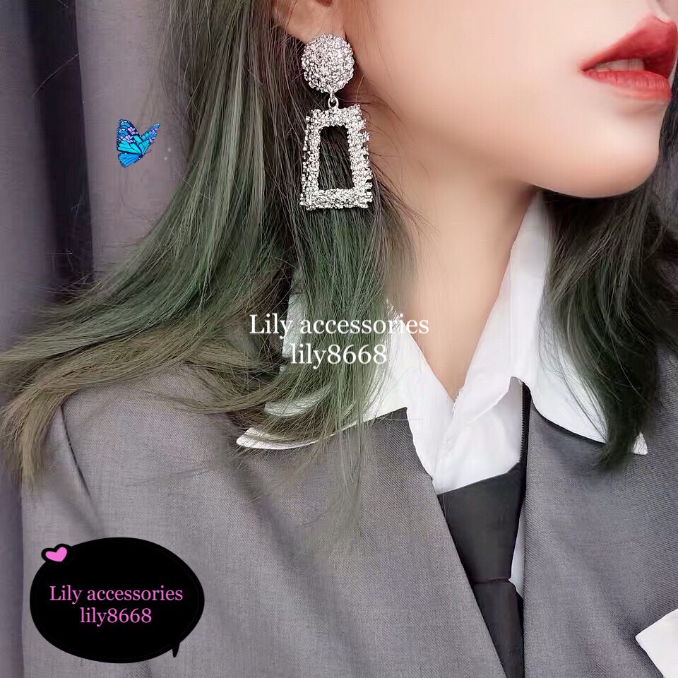 Geometric Drop Earrings khuyên tai Vintage kiểu dáng hình học