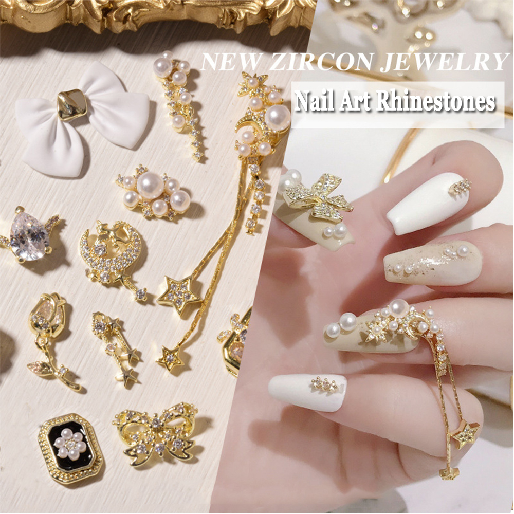 Charm Zircon Boat First Butterfly Flower 3d Wing Nail Nail