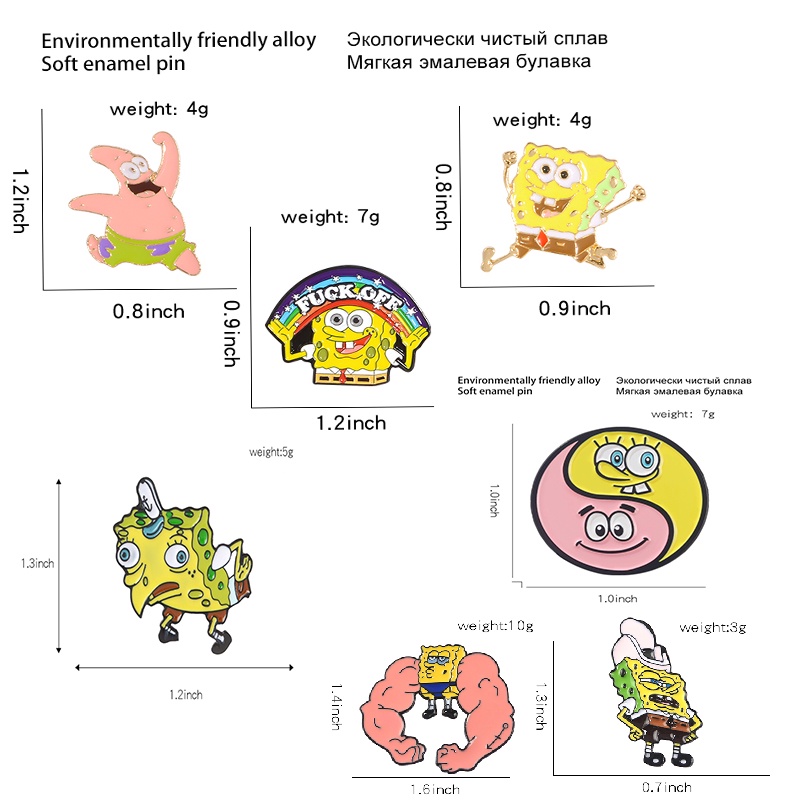 Huy Hiệu Cài Áo Kim Loại Hoạt Hình Ngộ Nghĩnh