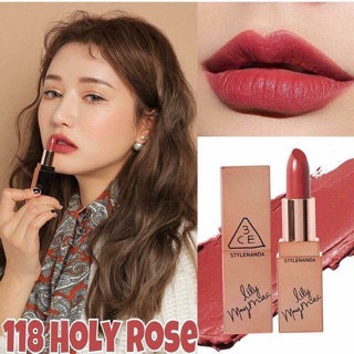 Son 3CE Stylenanda Lily May Mac 118 Holy Rose - Đỏ đất