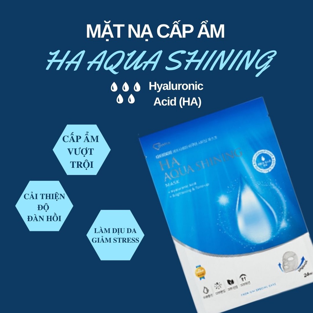 Bộ sản phẩm dưỡng da cấp ẩm tinh chất rau má ADL Hydro Purifying Tone + Mặt Nạ Dưỡng Trắng HA Aqua Shining Mask