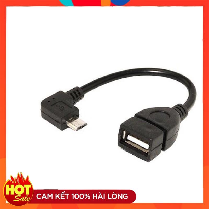 Cáp OTG Micro USB To USB Bẻ cong góc 90 độ  - Loại zin bóc thiết bị