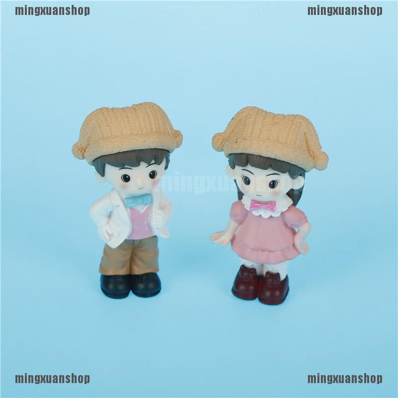 Mô Hình Cặp Đôi Đội Mũ Trang Trí Vườn