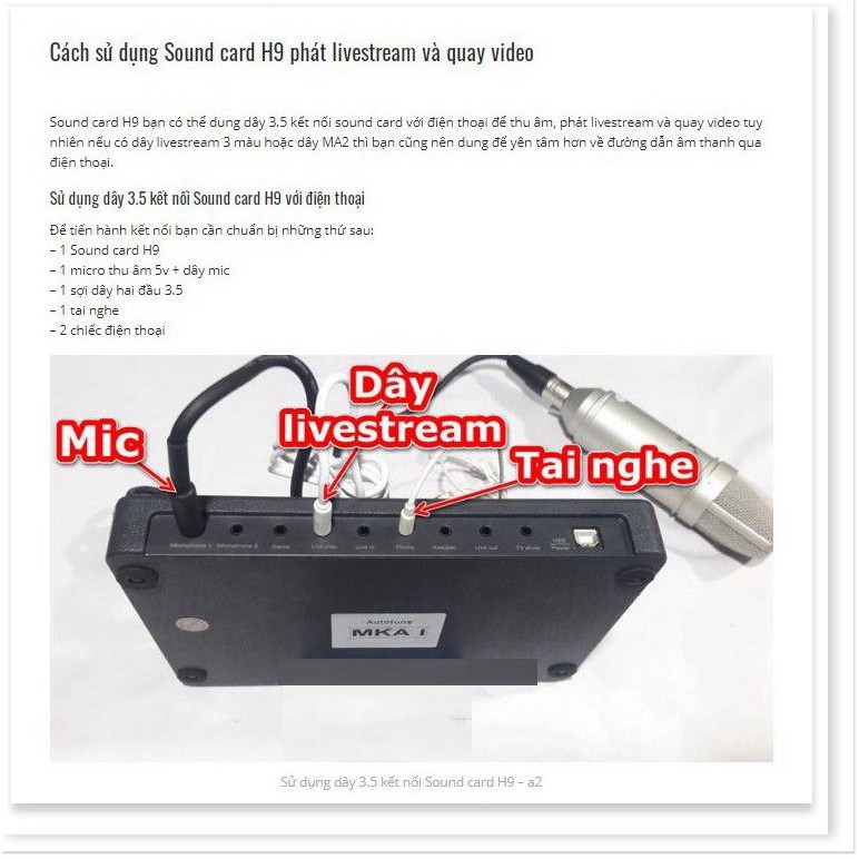 Combo Micro BM900 và Soundcard MKAI H9 – Thu Âm Hát Live Stream, Karaoke, AutoTune, Giả Giọng, Cực Hay, Có Bluetooth