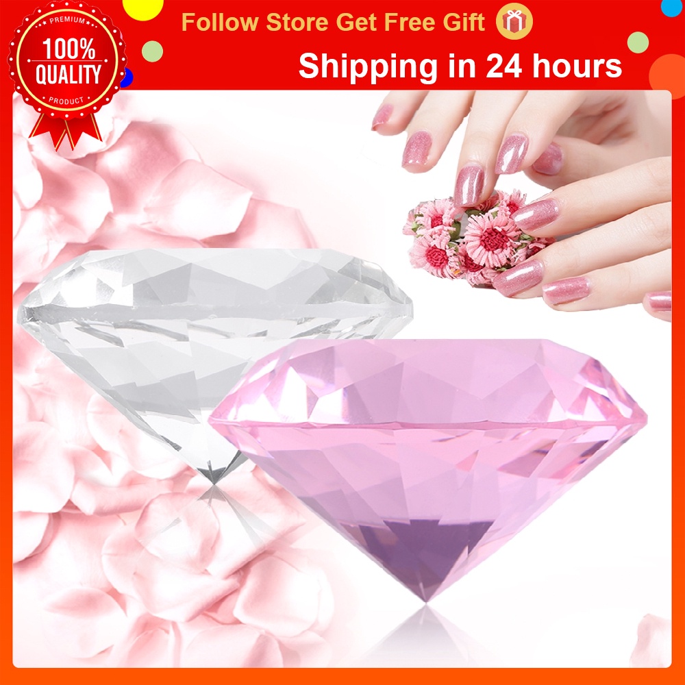 Viên kim cương pha lê nhân tạo kích thước 60mm dùng trang trí phông nền chụp ảnh