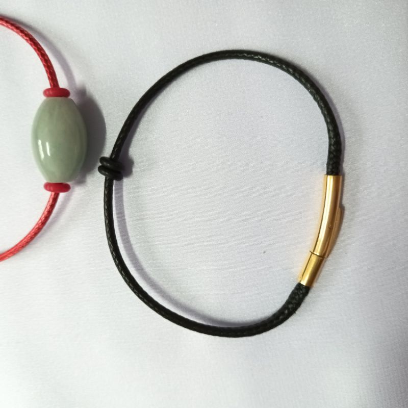 Vòng tay lu thống đầu xuôi đuôi lọt đá trắng xanh ngọc khóa bấm vip chuẩn A