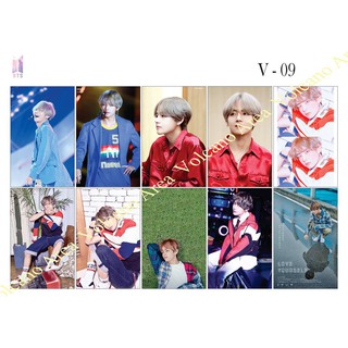 [BTS] Set Sticker V Taehyung - 9 mẫu (có nhiều mẫu hình dán Kpop)