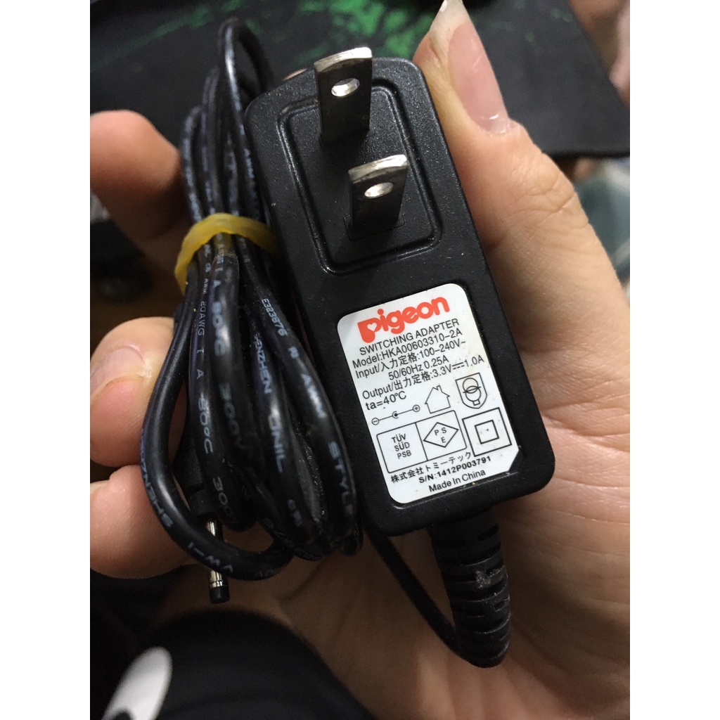 🌟CHÍNH HÃNG🌟  BỘ NGUỒN SẠC 3.3V 3,3v 1A PIGEON CHÂN KIM 3v
