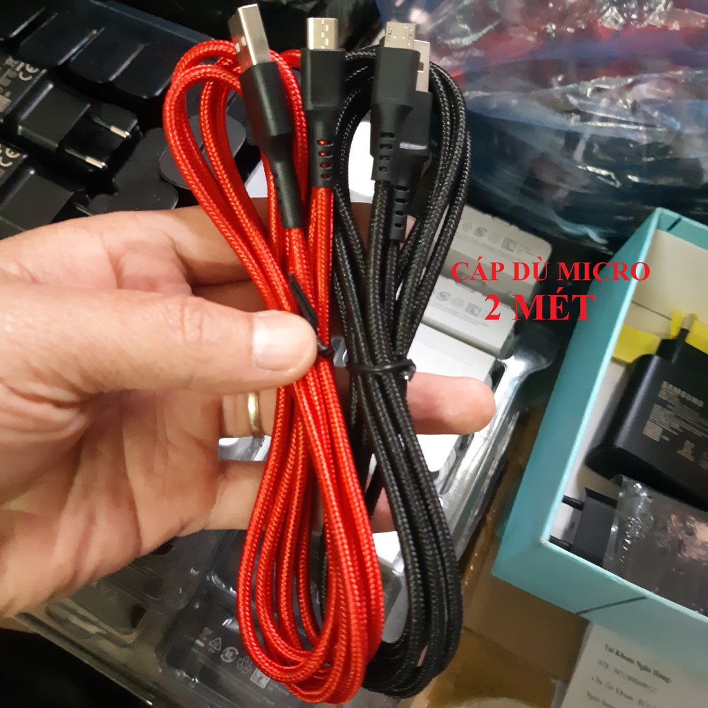 Cáp Dù USB - MICRO GH01, Dài 2m, Sạc Nhanh, Hàng Nhập Khẩu