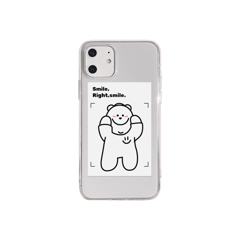 Ốp lưng iphone Ốp điện thoại mềm in hình gấu cho Iphone 6S/7/8 Plus/11 Pro/XSmax/XR 12 Pro Max 13 Pro Max 13 Mini Dinuo case
