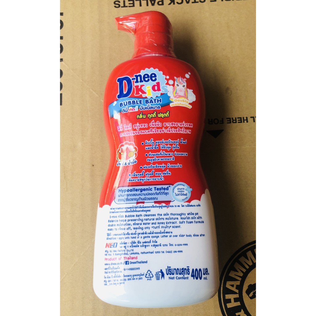 SỮA TẮM GỘI CHO BÉ D-NEE KID BUBBLE BATH 400ML CHO BÉ TỪ 3 TUỔI TRỞ LÊN - HÀNG THÁI LAN