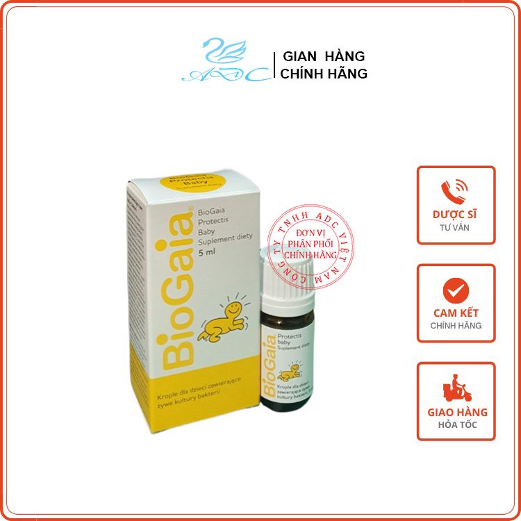 Men vi sinh BioGaia Protectis nhập khẩu từ Balan cho bé từ 0 tháng tuổi lọ thuỷ tinh 5ml date 2023_MVS001