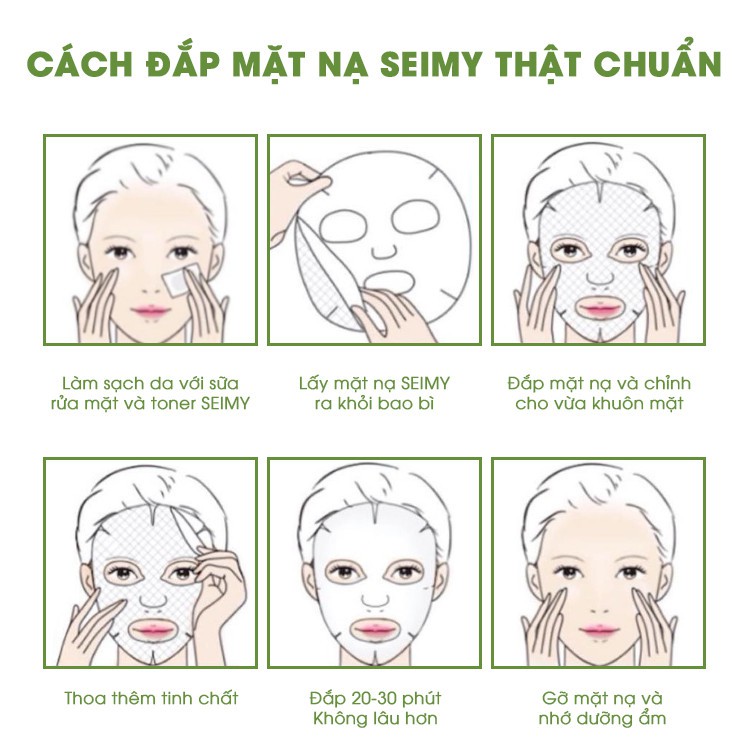 Mặt nạ dưỡng da Seimy - Mask Detox Peppermint Green Tea dùng cho mọi loại da 20g