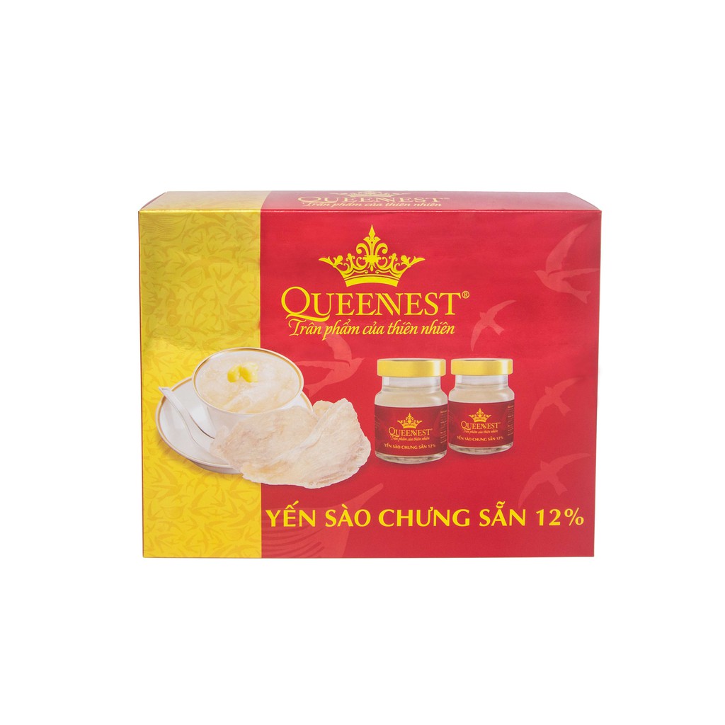 Yến sào chưng sẵn QUEENNEST 12% (Hộp 6 Hũ x 70ml)