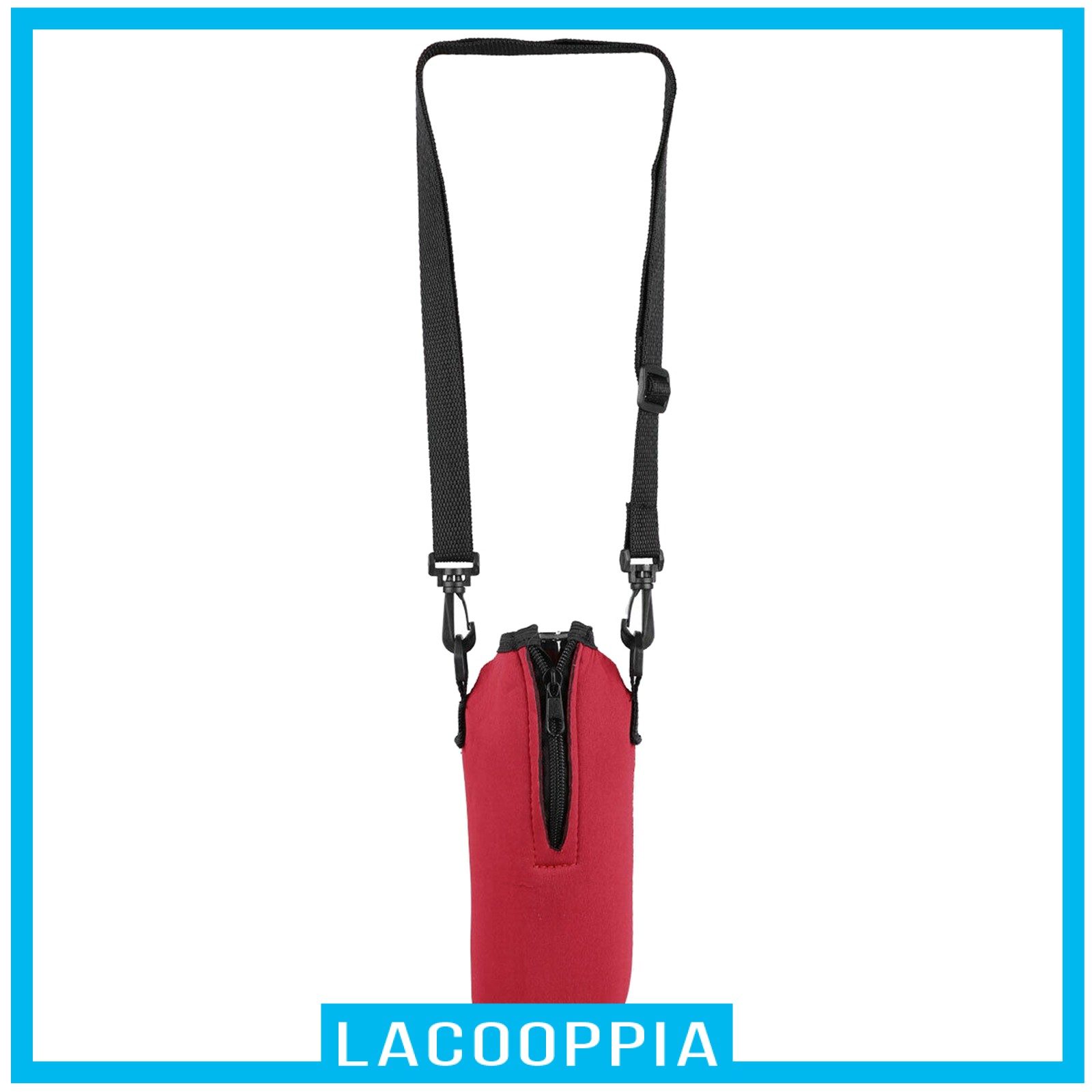 [LACOOPPIA] 750ML Neoprene Water Bottle Carrier Insulated Cover Bag Pouch with Strap &amp; Hook