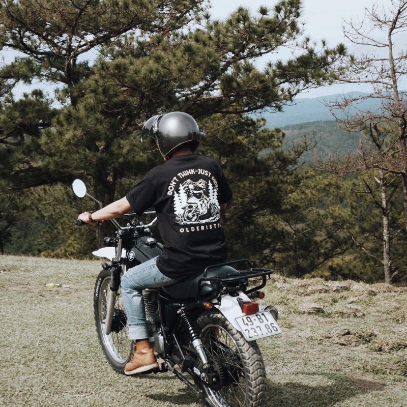 Áo thun Biker - Enduro Y1 Thương hiệu Olderister - Màu Đen