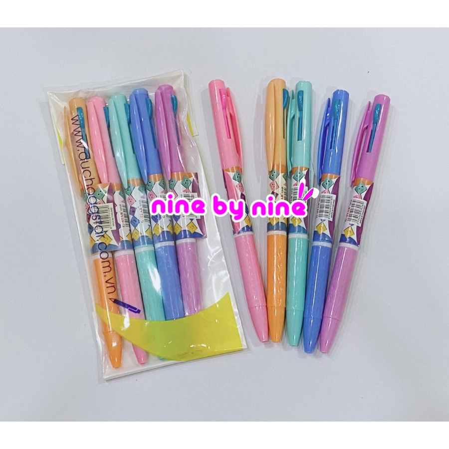 Gói 5 cây viết bi 2 màu xanh, đỏ