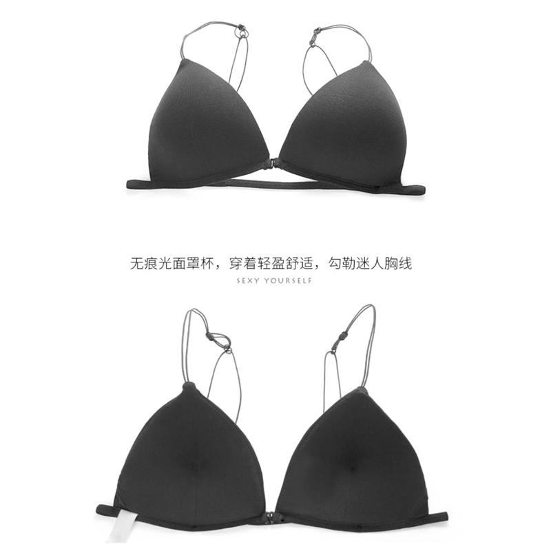 Áo lót nâng ngực cúp hình tam giác khóa trước phong cách quyến rũ dành cho nữ