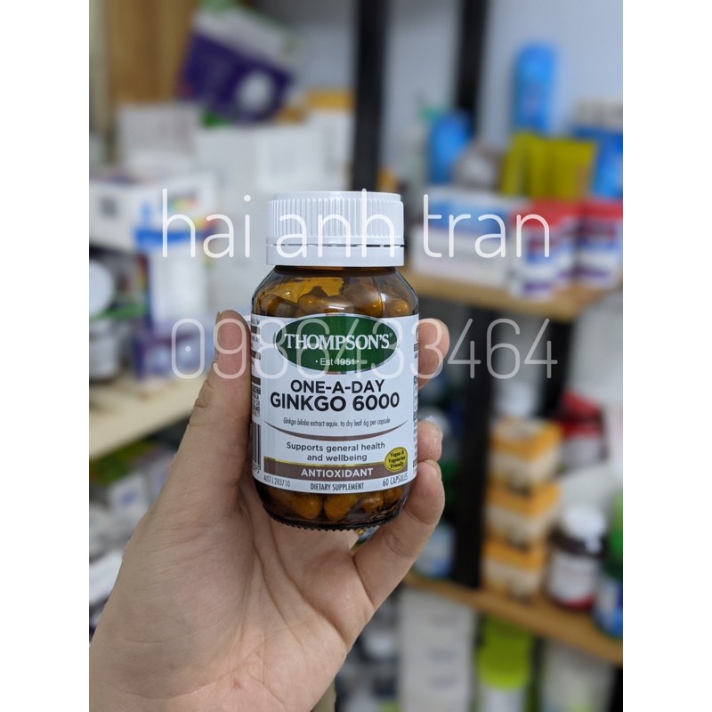 Viên uống bổ não Ginkgo Thompson Úc 6000mg
