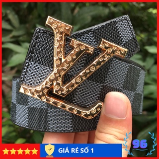 Thắt lưng nam LV, dây lưng lv thời trang, dây lưng nam cao cấp, mặt kim loại nguyên khối trẻ trung sành điệu TLLV002